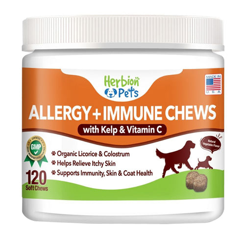 Allergy + Immune Dog Chews 120 Count By Herbion Naturals