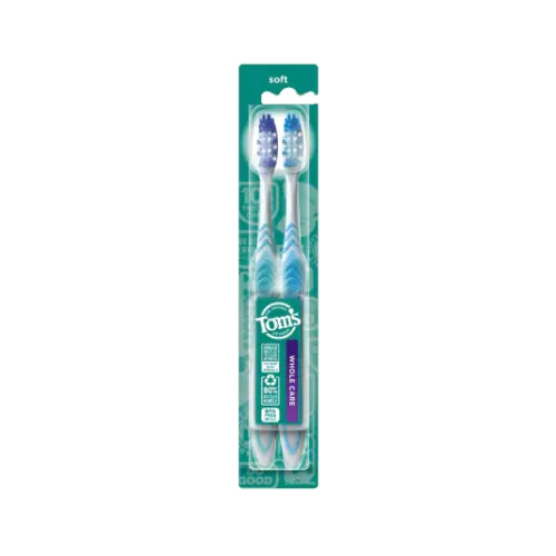 Whole Care Soft-Bristle Toothbrush 2 Count by Tom's Of Maine