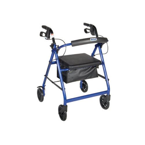 Drive Medical, Aluminum Rollator Walker Fold Up and Removable Back Support, 1 Count