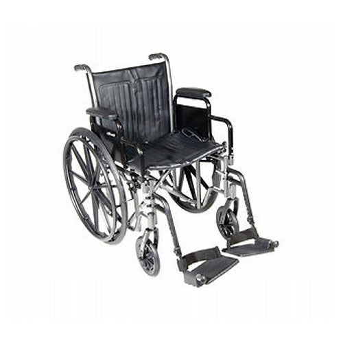 Wheelchair with Various Arms Styles and Front Rigging Black 1 Count by Drive Medical