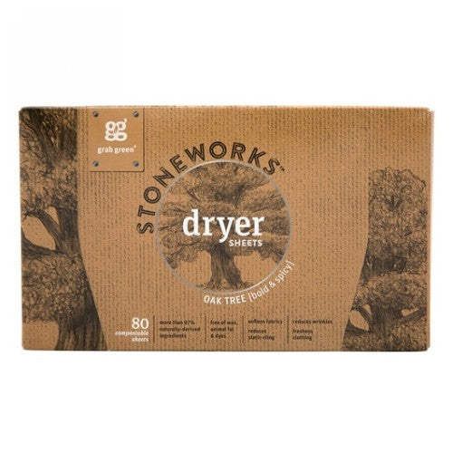 Stoneworks Dryer Sheets Oak Tree 80 Count by Grab Green