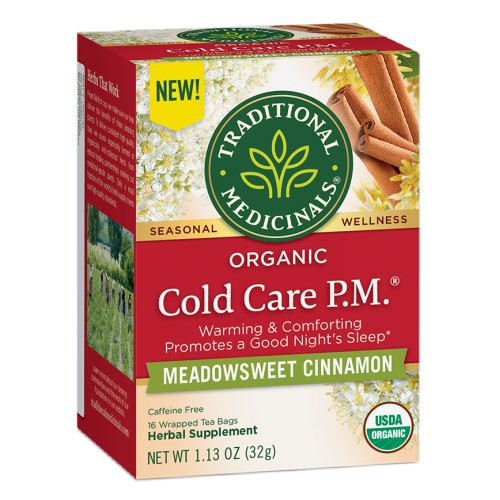 Organic Cold Care P.M. Tea 16 Bags by Traditional Medicinals