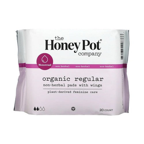 Organic Regular Pads Non Herbal 20 Count by The Honey Pot