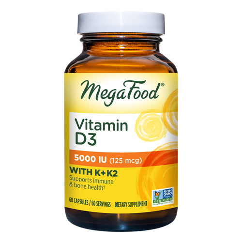 Vitamin D3 with K & K2 5000 IU 60 Caps by MegaFood