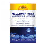 Melatonin with Magnesium Zinc and Vitamin C 60 Caps by Country Life