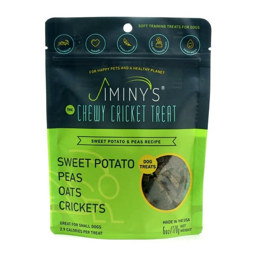 Cricket Peas & Sweet Potato Recipe Dog Treats 6 Oz (Case of 12) by Jiminy's