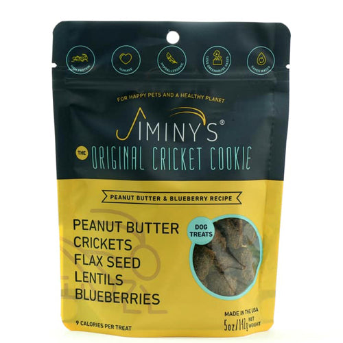 Peanut Butter & Blueberry Dog Treats 5 Oz (Case of 12) by Jiminy's