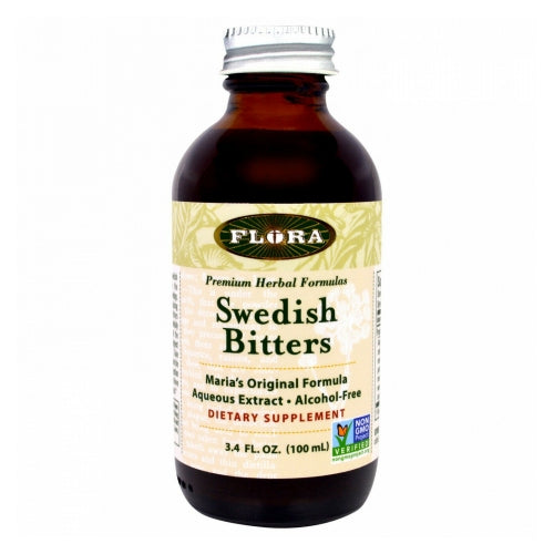Swedish Bitters Alcohol-Free 3.4 Oz by Flora