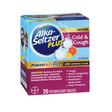Bayer, Alka-Seltzer Plus Severe Cold & Cough PowerFast Fizz Effervescent Tablets Citrus, 20 Tabs