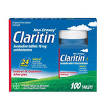 Claritin Non-Drowsy Loratadine Antihistamine 100 Tabs by Bayer