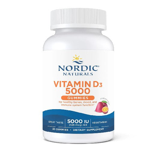 Vitamin D3 Gummies 30 Count (5000 IU) By Nordic Naturals