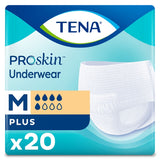 TENA ProSkin Plus Fully Breathable Absorbent Underwear Medium 20 Count by Tena