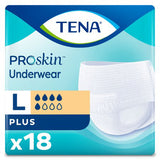 TENA ProSkin Plus Fully Breathable Absorbent Underwear Large Pack of 18 by Tena