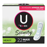 U by Kotex Security Maxi Pad Heavy Absorbency 22 Count by U By Kotex