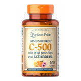 Vitamin C-500 with Rose Hips & Echinacea 100 Caplets by Puritan's Pride