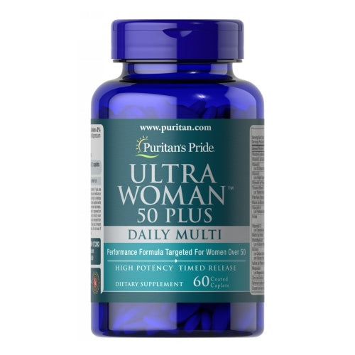Ultra Woman 50 Plus Multi-Vitamin with Zinc 60 Caplets by Puritan's Pride