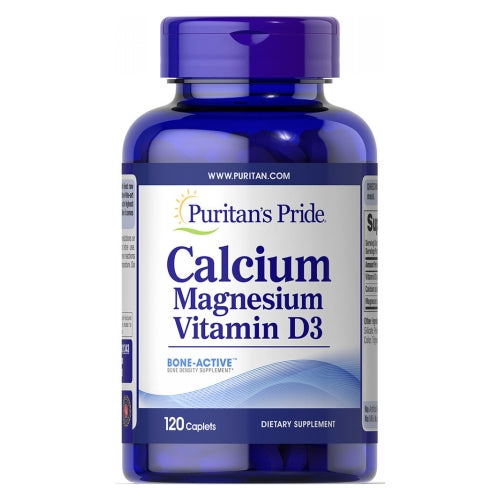Calcium Magnesium Vitamin D3 120 Caplets by Puritan's Pride