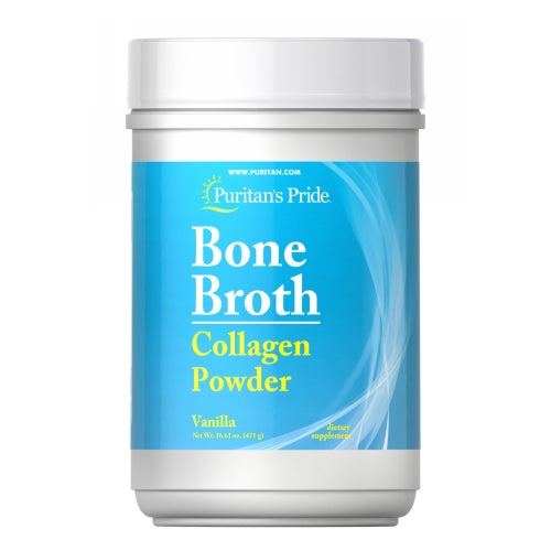 Bone Broth Collagen Vanilla Powder 16.61 Oz by Puritan's Pride