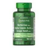 Berberine Alpha Lipoic Acid Grape Seed 90 Vegi Caps by Puritan's Pride