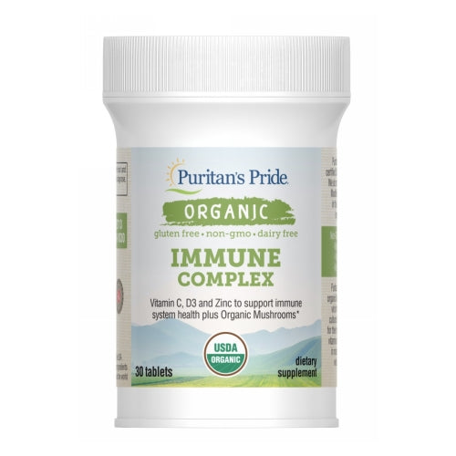 Organic Immune Complex with Mushrooms and Zinc 30 Tablets by Puritan's Pride