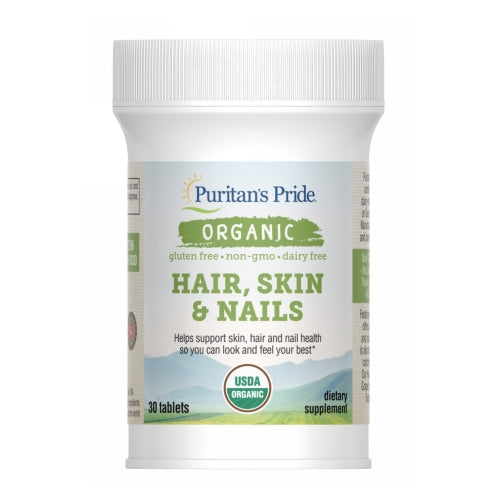 Organic Hair, Skin & Nails with Zinc 30 Tablets by Puritan's Pride