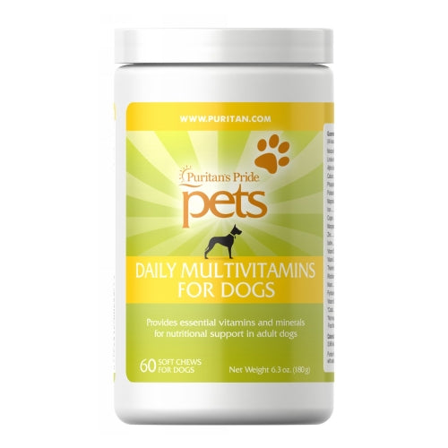 Daily Vitamins for Adult Dogs 60 Chews by Puritan's Pride