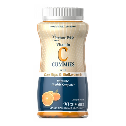 Vitamin C Gummies with Rose Hips & Bioflavonoids 90 Gummies by Puritan's Pride