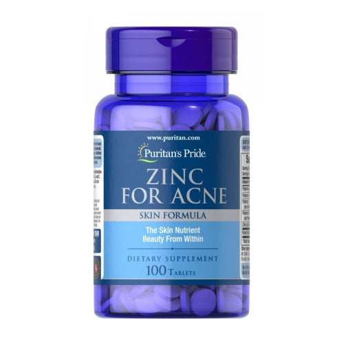 Zinc for Acne 100 Tablets by Puritan's Pride