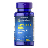 L-Lysine and Zinc 60 Tablets by Puritan's Pride