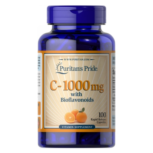 Vitamin C-1000 mg with Bioflavonoids 100 Capsules by Puritan's Pride