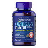 Omega 3 Fish Oil 1200 mg  plus Vitamin D3 1000 IU 90 Softgels by Puritan's Pride