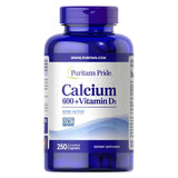 Calcium Carbonate + Vitamin D 250 Tablets by Puritan's Pride