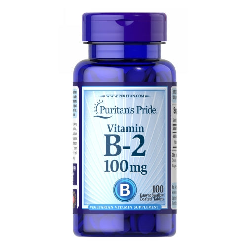 Vitamin B-2 (Riboflavin) 100 Tablets by Puritan's Pride