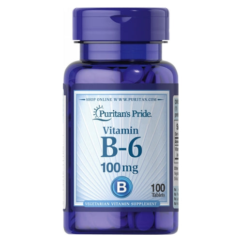 Vitamin B-6 (Pyridoxine Hydrochloride) 100 Tablets by Puritan's Pride