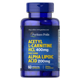 Acetyl L-Carnitine Free Form with Alpha Lipoic Acid 60 Capsules by Puritan's Pride