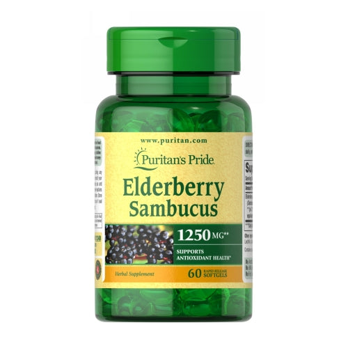 Elderberry Sambucus 60 Softgels by Puritan's Pride