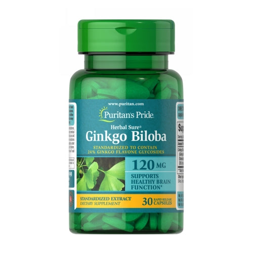 Ginkgo Biloba Trial Size 30 Capsules by Puritan's Pride