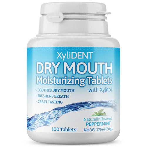 Dry Mouth Tablets Peppermint 100 Tabs by Xylident