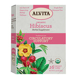 Hibiscus Flower Herbal Tea Supplement 16 Bags by Alvita Teas