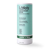 Lafes Natural Body Care, Lafe's Plastic-Free Stick Cedar + Lime, 2.25 Oz
