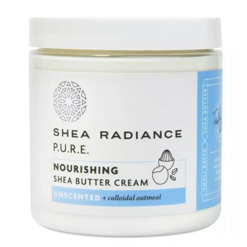 Nourishing Body Cream Unscented 8 Oz by Shea Radiance