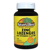 Nature's Blend, Zinc Lozenges With Vitamin C Lemon Flavor, 120 Tabs