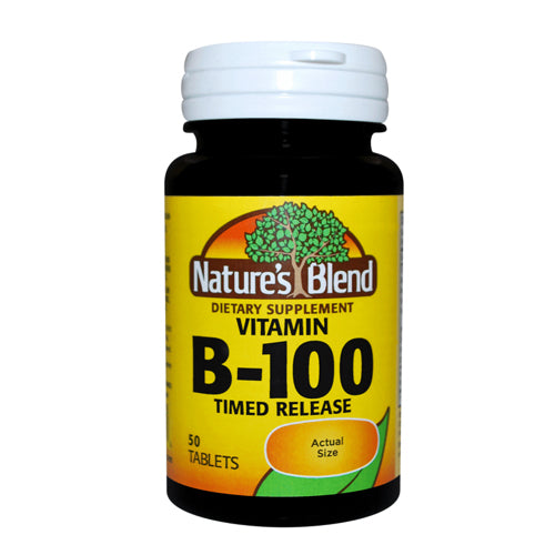 Vtiamin B-100 Complex 50 Timed Release Tablet by Nature's Blend