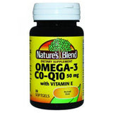 Omega-3 Coq10 & Vitamin E 30 Softgels by Nature's Blend
