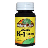 Vitamin K1 (Phytonadione) 100 Tabs by Nature's Blend