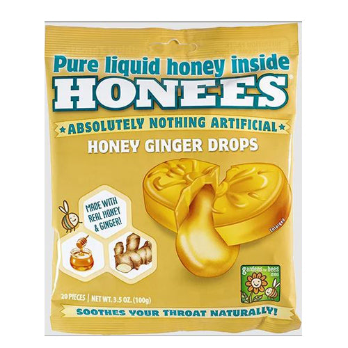 Honey Ginger Drop Bags 20 Count by Honees