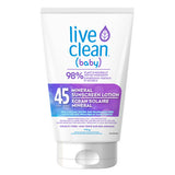 Live Clean, Baby Mineral Sunscreen Lotion Spf45, 113 Ml