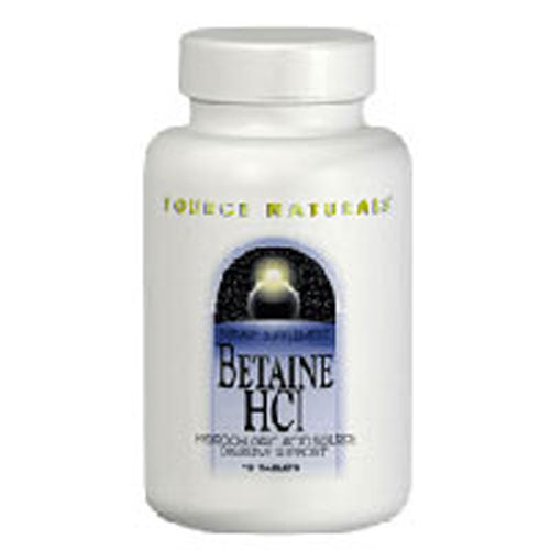 Betaine Hcl 180 Tabs By Source Naturals