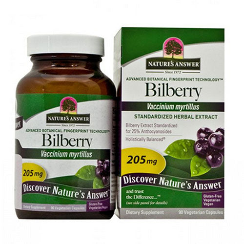 Nature's Answer, Bilberry Standardized, 90 Vcaps