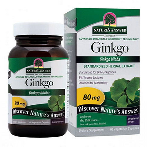 Nature's Answer, Ginkgo Leaf Standardized, 60 Vcaps